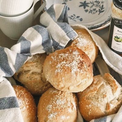 There’s something very reassuring about fresh bread on the table and a nightdress you haven’t quite found a reason to change out of.